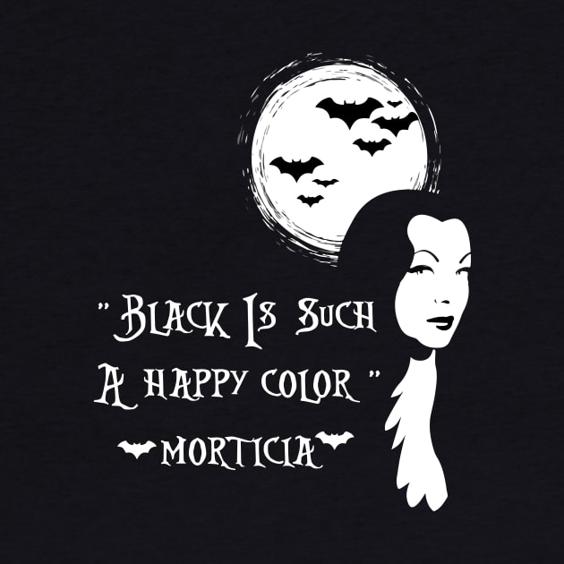 Black is Such a Happy Color Quote Gothic Grunge Punk Halloween by Prolifictees